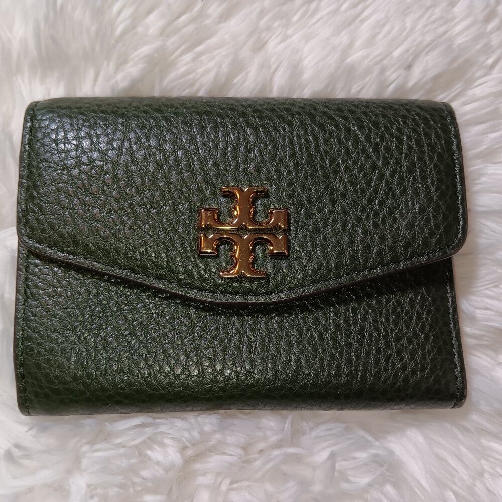 Tory Burch Dark Green Wallet - Excellent Condition!